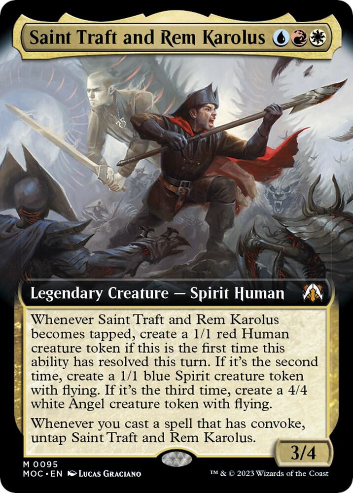 Saint Traft and Rem Karolus Extended Art (Commander: March of the Machine) 