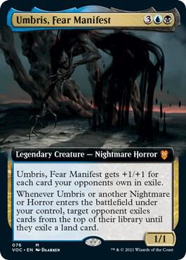 Umbris Fear Manifest Extended Art (Commander: Innistrad: Crimson Vow) 