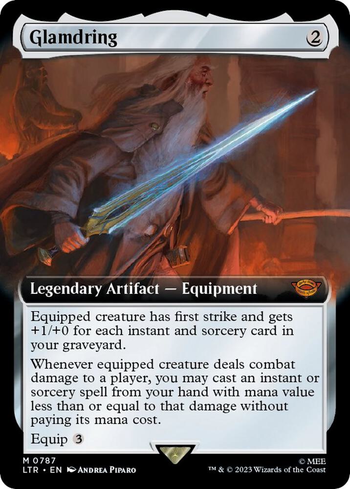 Glamdring 787/281 (Universes Beyond: The Lord of the Rings: Tales of Middle-earth)  - Extended Art Surge Foil