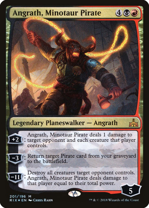 Angrath, Minotaur Pirate 201/196 (Rivals of Ixalan)  - Foil
