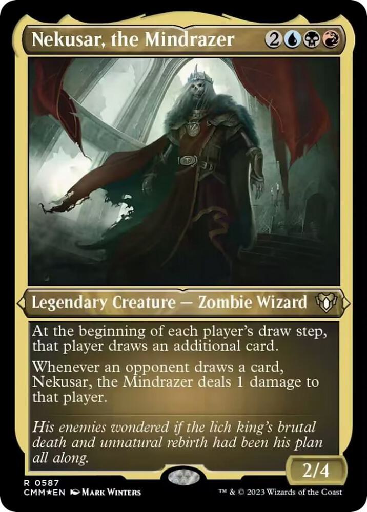 Nekusar, the Mindrazer 587 (Commander Masters)  - Etched Foil