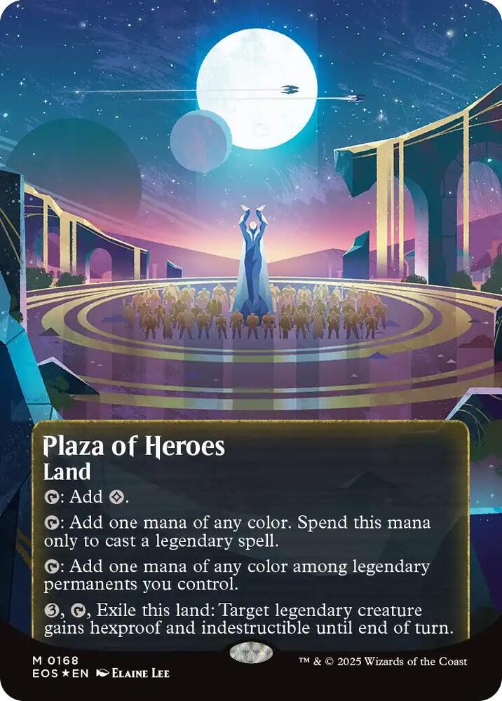 Plaza of Heroes 0168 Borderless Galaxy Foil (Edge of Eternities: Stellar Sights)  - undefined