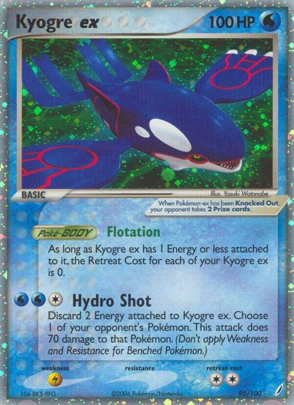 Kyogre ex 95/100 (Crystal Guardians)  - Holofoil
