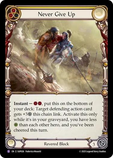 Never Give Up (Super Slam)  - Rainbow Foil