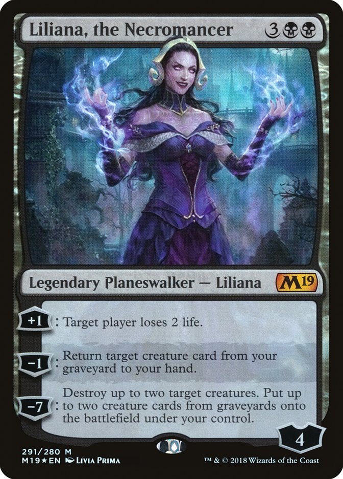 Liliana, the Necromancer 291 (Core Set 2019)  - Foil
