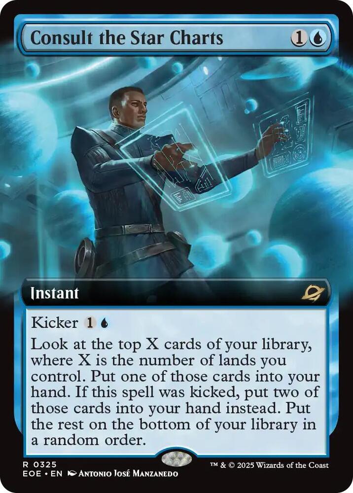 Consult the Star Charts Extended Art 325/276 (Edge of Eternities)  - Extended Art Foil