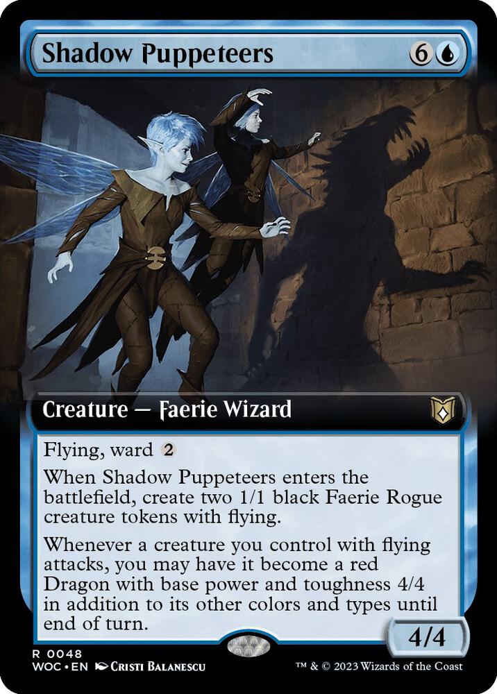 Shadow Puppeteers Extended Art (Commander: Wilds of Eldraine) 