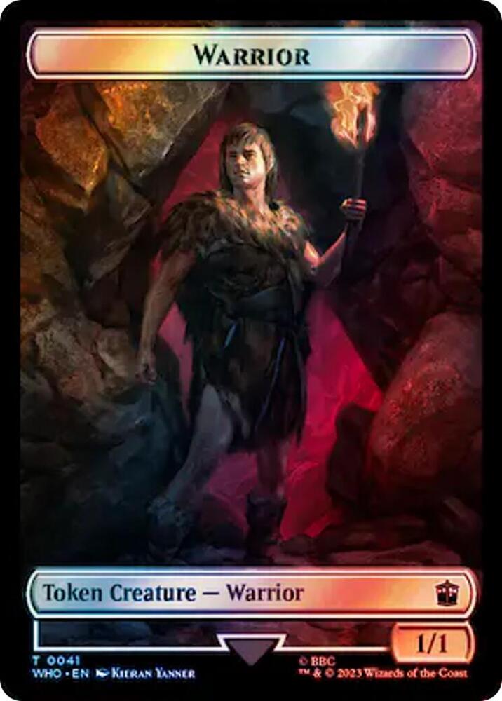 Warrior Treasure 0061 Double Sided Token Surge Foil 41 // 61 (Universes Beyond: Doctor Who)  - Foil
