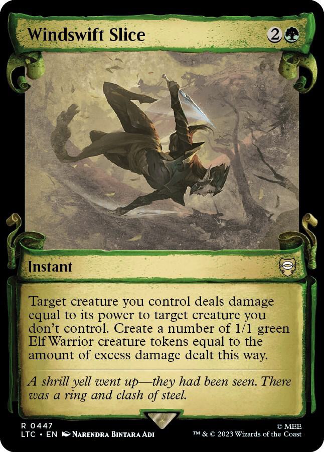 Windswift Slice Showcase Scrolls 447 (Commander: The Lord of the Rings: Tales of Middle-earth)  - Showcase Scroll Foil