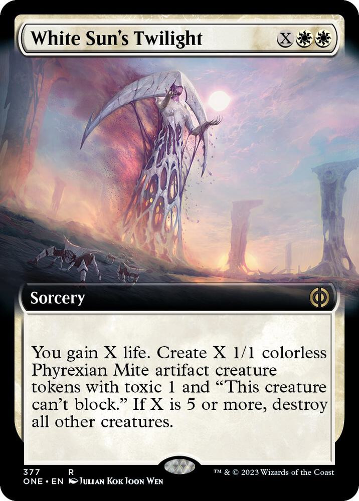 White Suns Twilight Extended Art (Phyrexia: All Will Be One) 