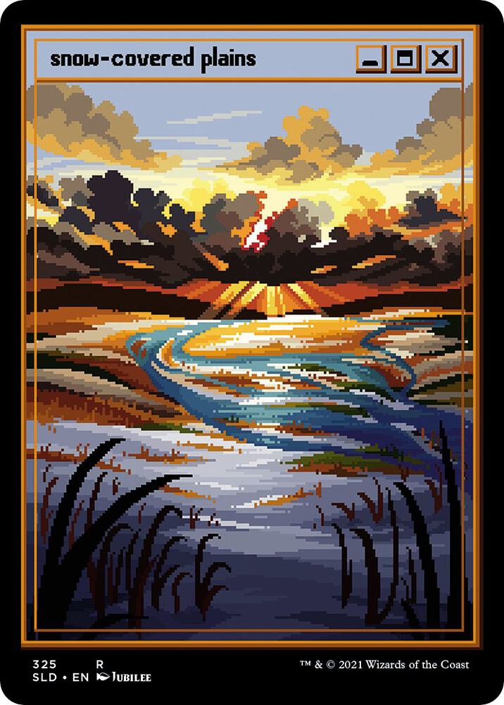 Snow Covered Plains PixelSnowLandsjpg (Secret Lair Drop Series) 