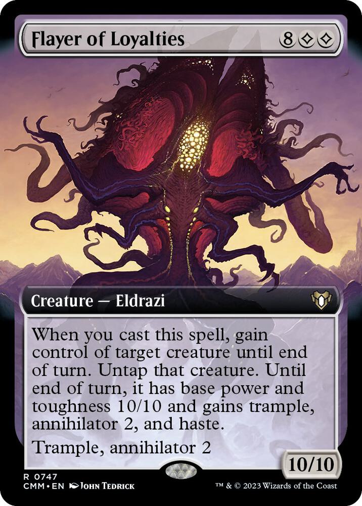 Flayer of Loyalties 747 (Commander Masters)  - Extended Art