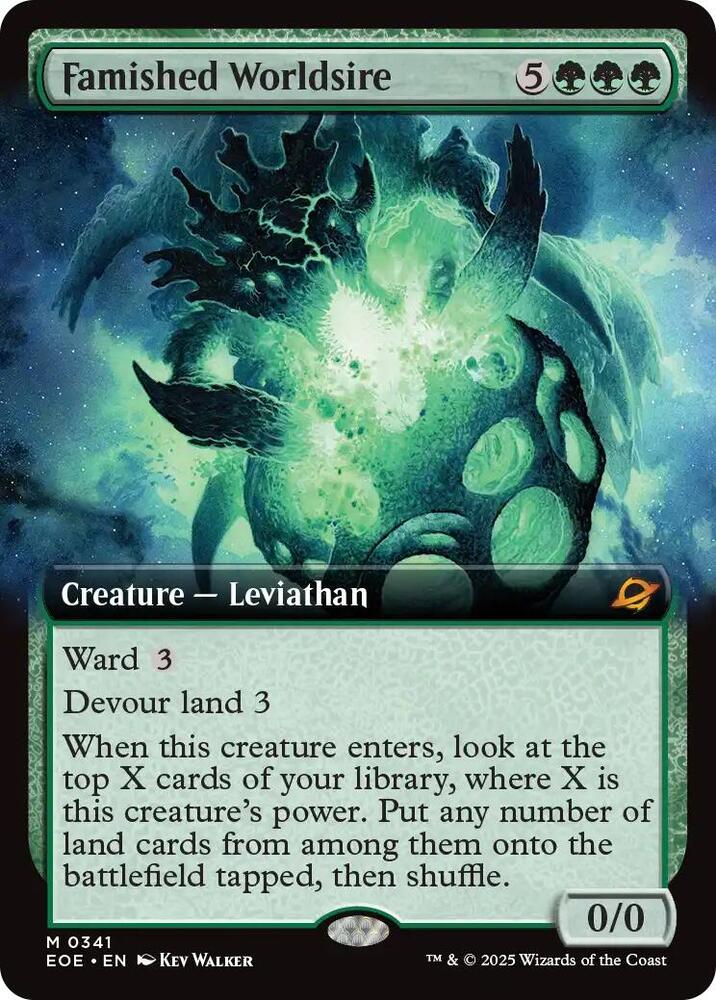 Famished Worldsire Extended Art 341 (Edge of Eternities)  - Extended Art Foil