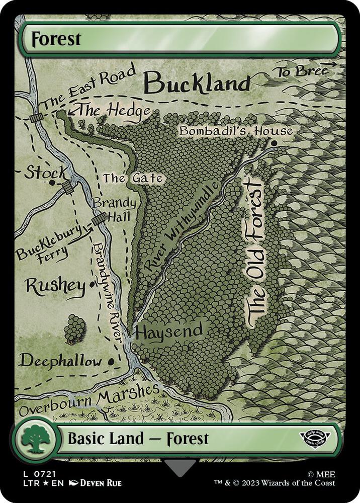 Forest 721 (Universes Beyond: The Lord of the Rings: Tales of Middle-earth)  - Full Art Surge Foil