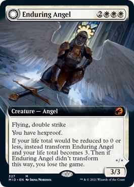 Enduring Angel Extended Art 327/277 (Innistrad: Midnight Hunt)  - Foil