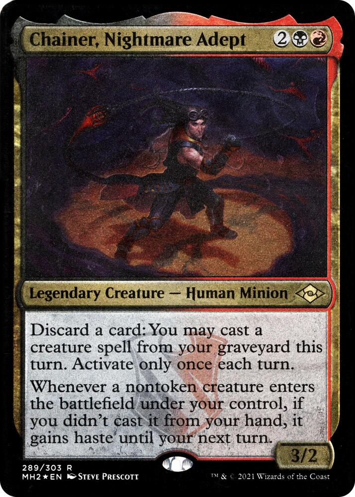 Chainer Nightmare Adept Foil Etched 289 (Modern Horizons 2)  - Foil