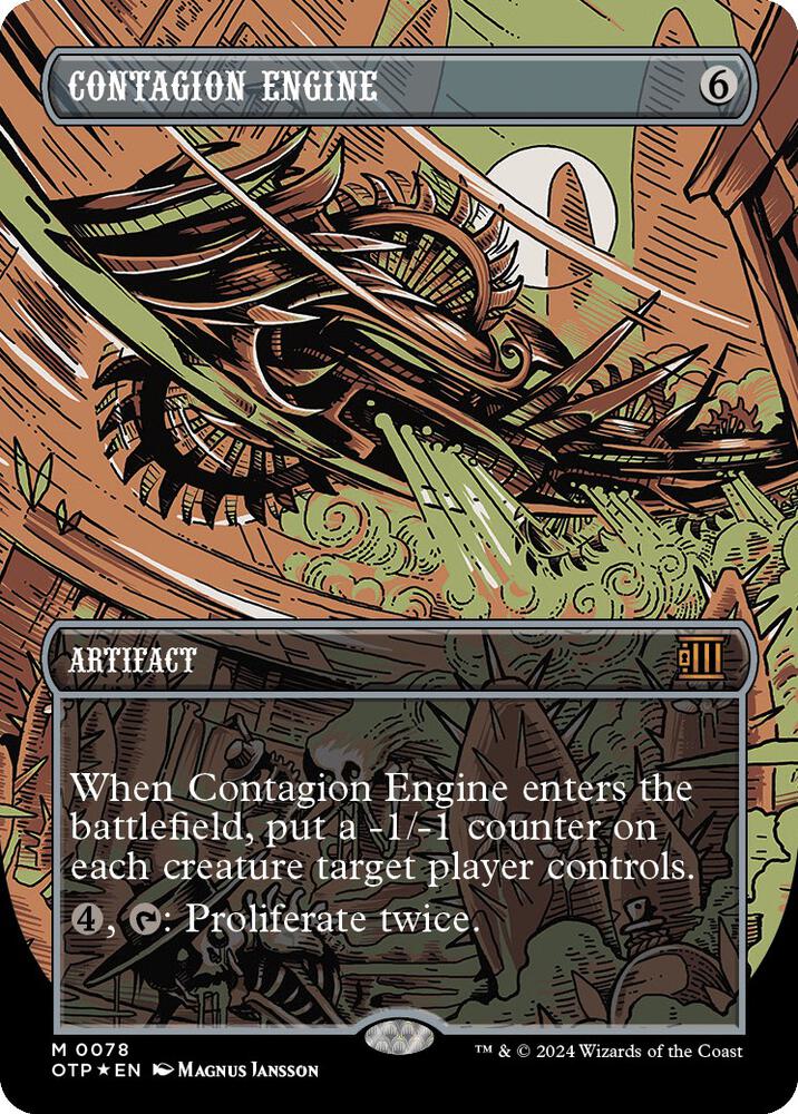 Contagion Engine 78/65 (Outlaws of Thunder Junction: Breaking News)  - Showcase Textured Foil