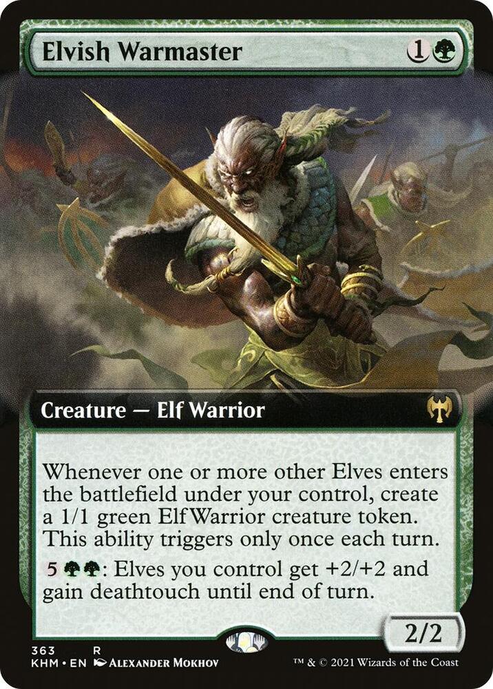 Elvish Warmaster 363 (Kaldheim)  - Extended Art Foil