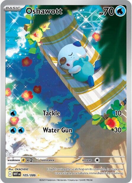 Oshawott 105/086 (SV: White Flare)  - Holofoil