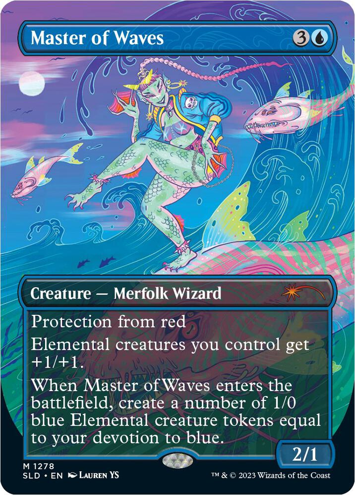 Master of Waves 1278/1 (Secret Lair Drop Series)  - Borderless Foil