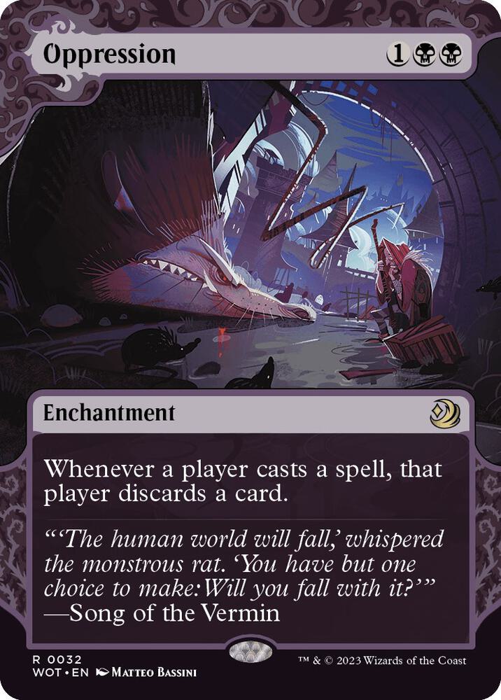 Oppression 32 (Wilds of Eldraine: Enchanting Tales)  - Showcase Foil