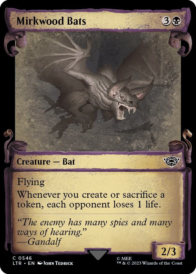 Mirkwood Bats 546 (Universes Beyond: The Lord of the Rings: Tales of Middle-earth)  - Showcase Scroll Foil