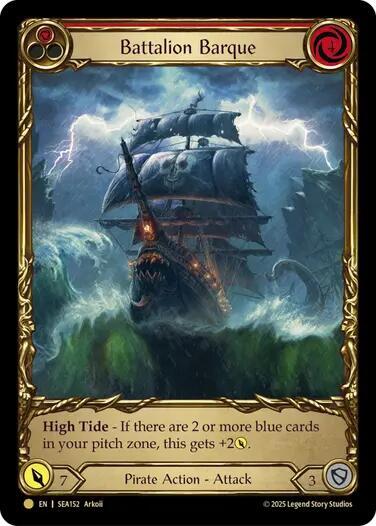 Battalion Barque Red Treasure (High Seas)  - Cold Foil