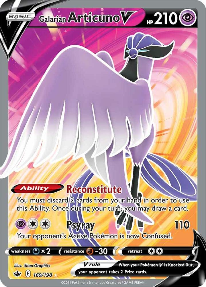 Galarian Articuno V 169/198 (SWSH06: Chilling Reign)  - Holofoil