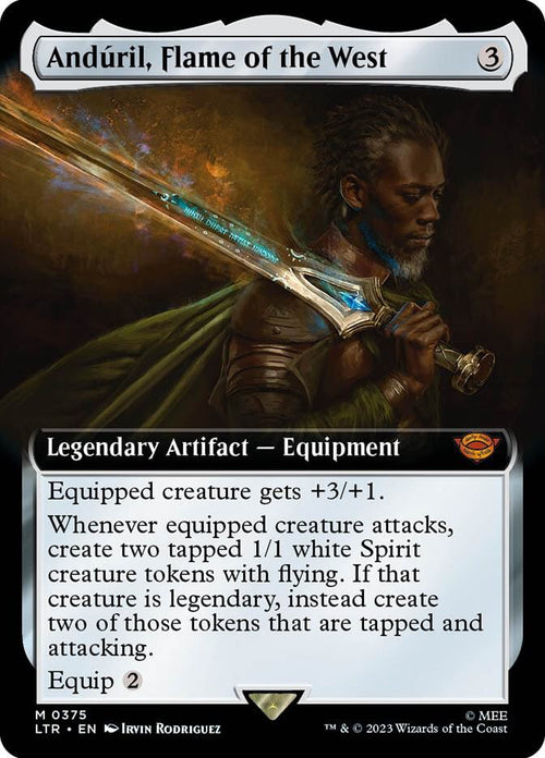 Andúril, Flame of the West 375/281 (Universes Beyond: The Lord of the Rings: Tales of Middle-earth)  - Extended Art