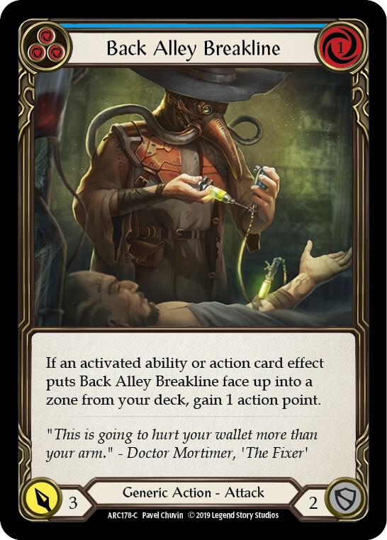 Back Alley Breakline Blue (Arcane Rising)  - 1st Edition Rainbow Foil