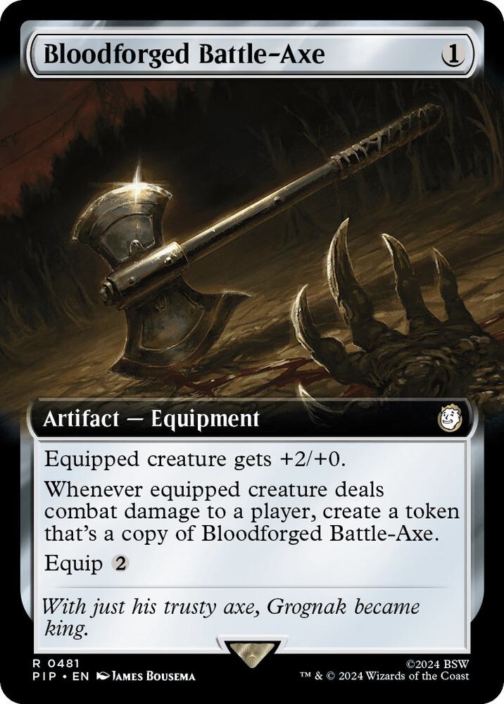 Bloodforged Battle-Axe 481/326 (Universes Beyond: Fallout)  - Extended Art