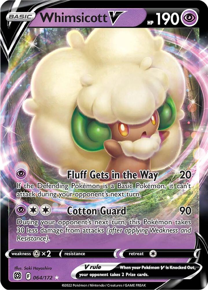 Whimsicott V 064/172 (SWSH09: Brilliant Stars)  - Holofoil