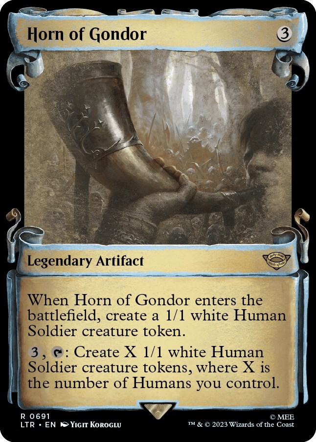 Horn of Gondor 691/281 (Universes Beyond: The Lord of the Rings: Tales of Middle-earth)  - Showcase Scroll Foil