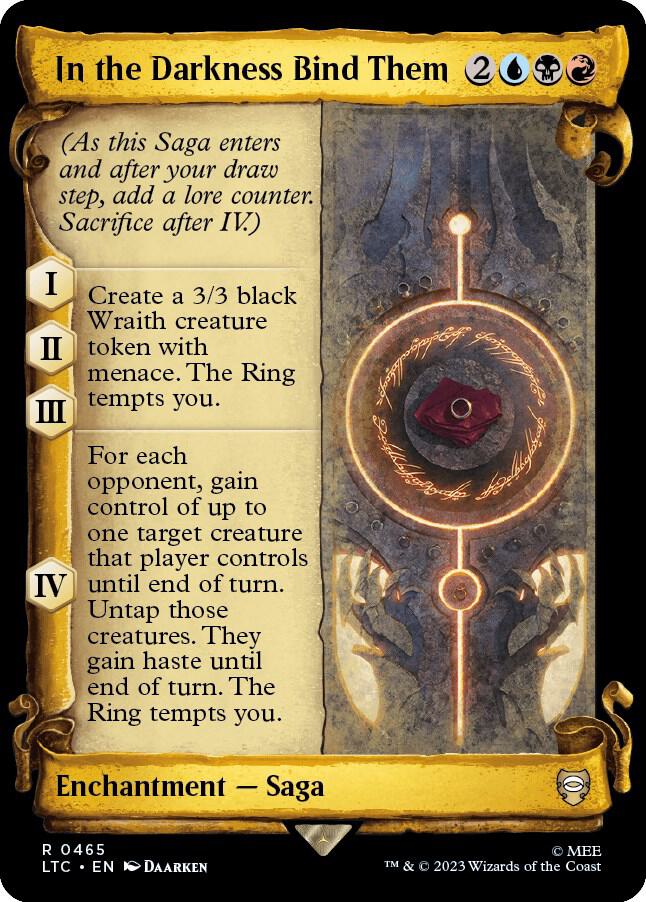 In the Darkness Bind Them Showcase Scrolls 465 (Commander: The Lord of the Rings: Tales of Middle-earth)  - Showcase Scroll Foil
