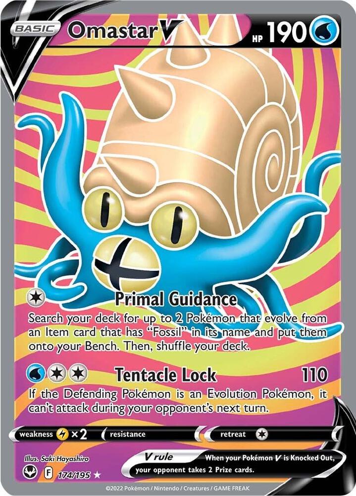 Omastar V Full Art (SWSH12: Silver Tempest)  - Holofoil