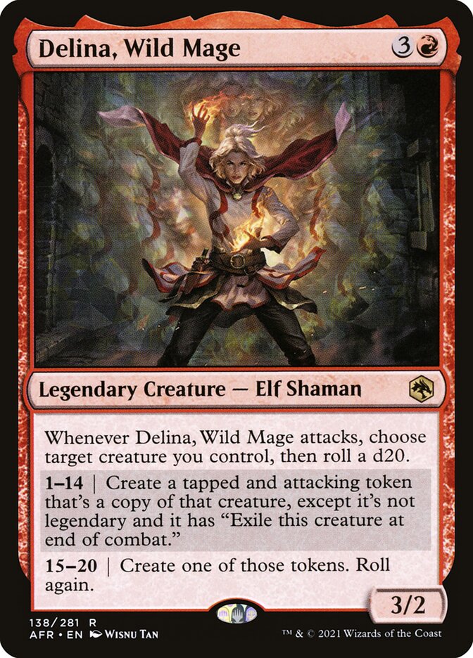 Delina Wild Mage 138 (Adventures in the Forgotten Realms)  - Foil