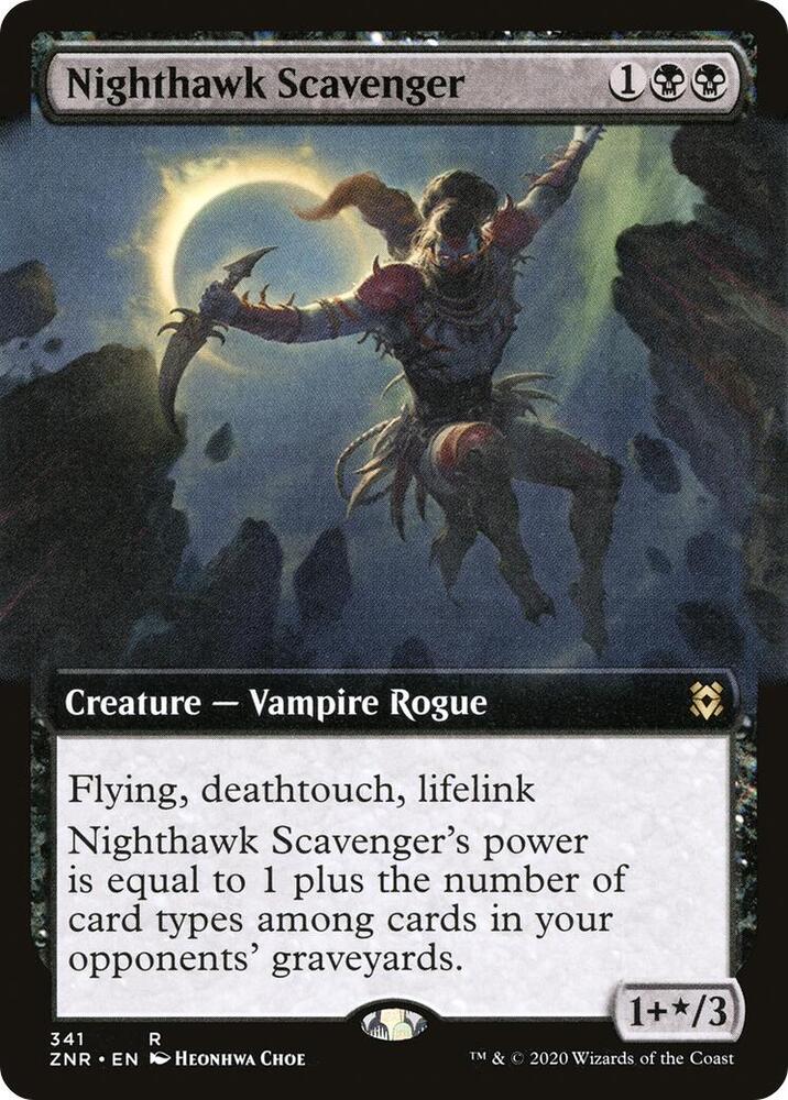 Nighthawk Scavenger 341/280 (Zendikar Rising)  - Extended Art Foil