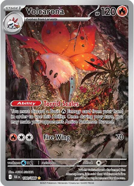 Volcarona 100 086 (SV: Black Bolt)  - Holofoil