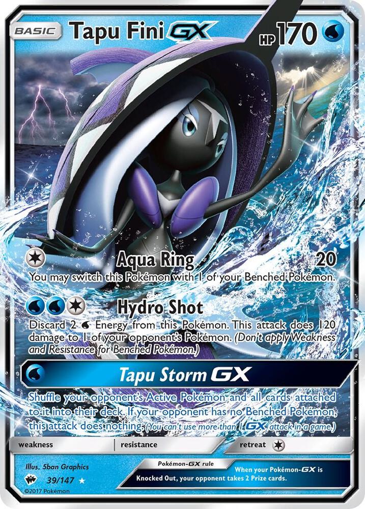 Tapu Fini GX (SM - Burning Shadows)  - Holofoil