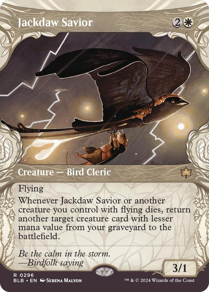 Jackdaw Savior 296 (Bloomburrow) 