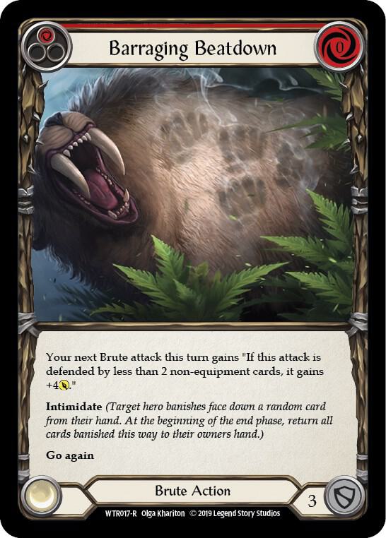 Barraging Beatdown Red (Welcome to Rathe)  - 1st Edition Normal