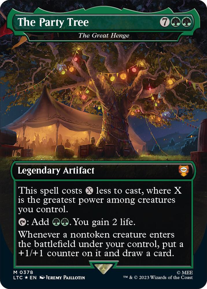 The Party Tree The Great Henge Borderless Surge Foil 378 (Commander: The Lord of the Rings: Tales of Middle-earth)  - Borderless Foil
