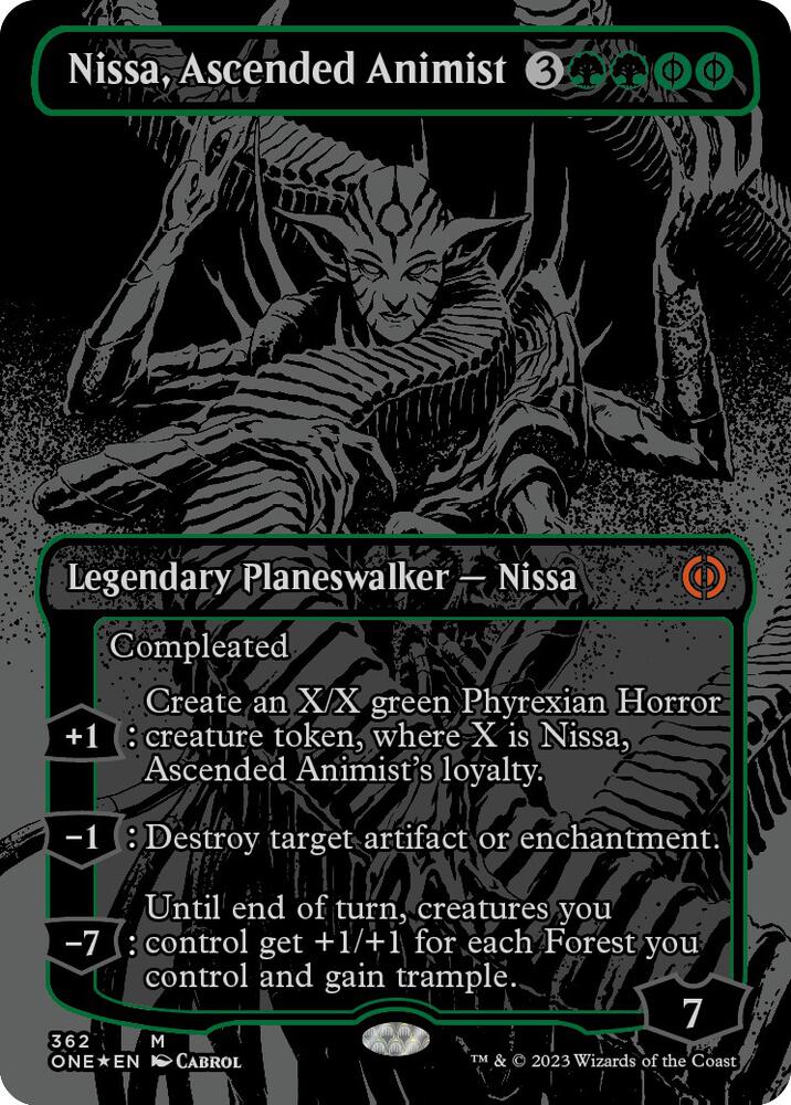 Nissa Ascended Animist Oil Slick Raised Foil (Phyrexia: All Will Be One)  - undefined