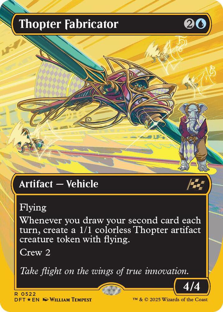 Thopter Fabricator Borderless First Place Foil (Aetherdrift)  - undefined