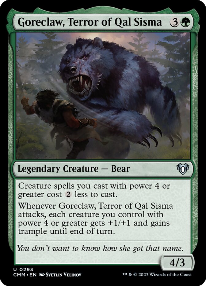 Goreclaw, Terror of Qal Sisma 293/451 (Commander Masters) 