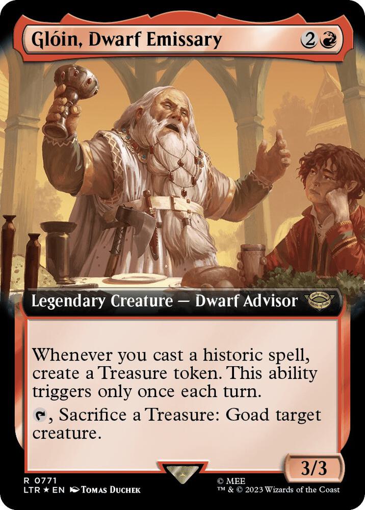 Gloin Dwarf Emissary Extended Art Surge Foil (Universes Beyond: The Lord of the Rings: Tales of Middle-earth)  - undefined