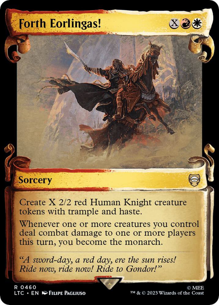 Forth Eorlingas Showcase Scrolls 460 (Commander: The Lord of the Rings: Tales of Middle-earth)  - Showcase Scroll Foil