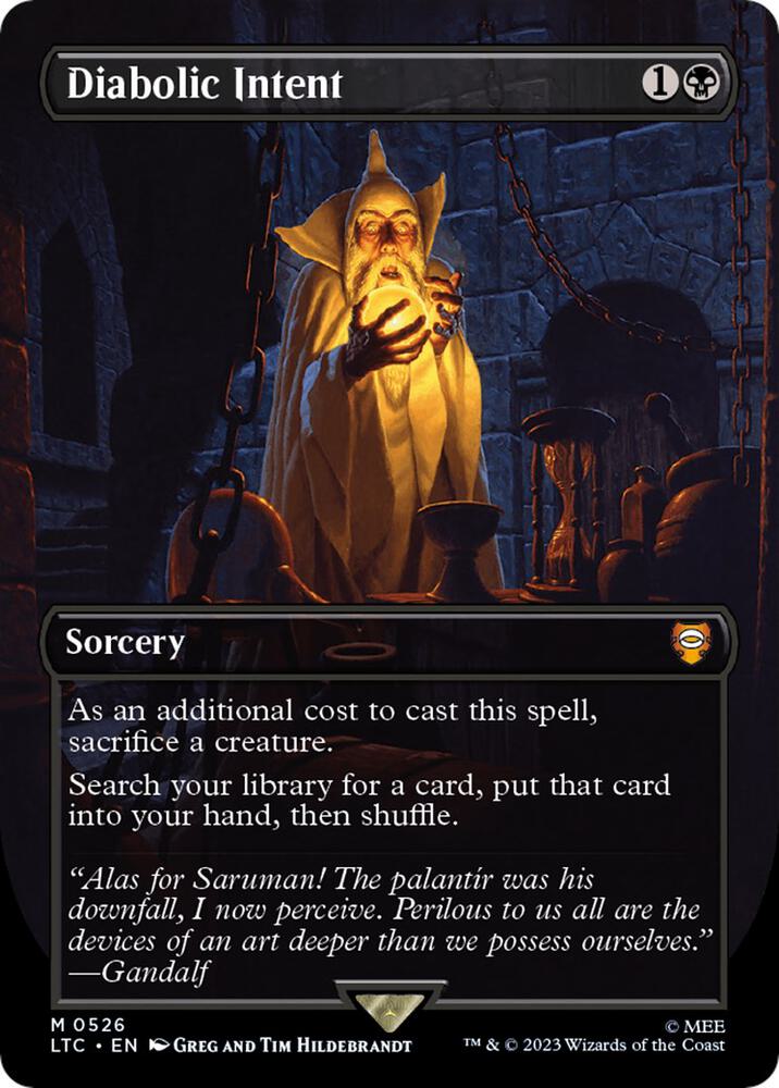 Diabolic Intent 526 (Commander: The Lord of the Rings: Tales of Middle-earth)  - Borderless Foil