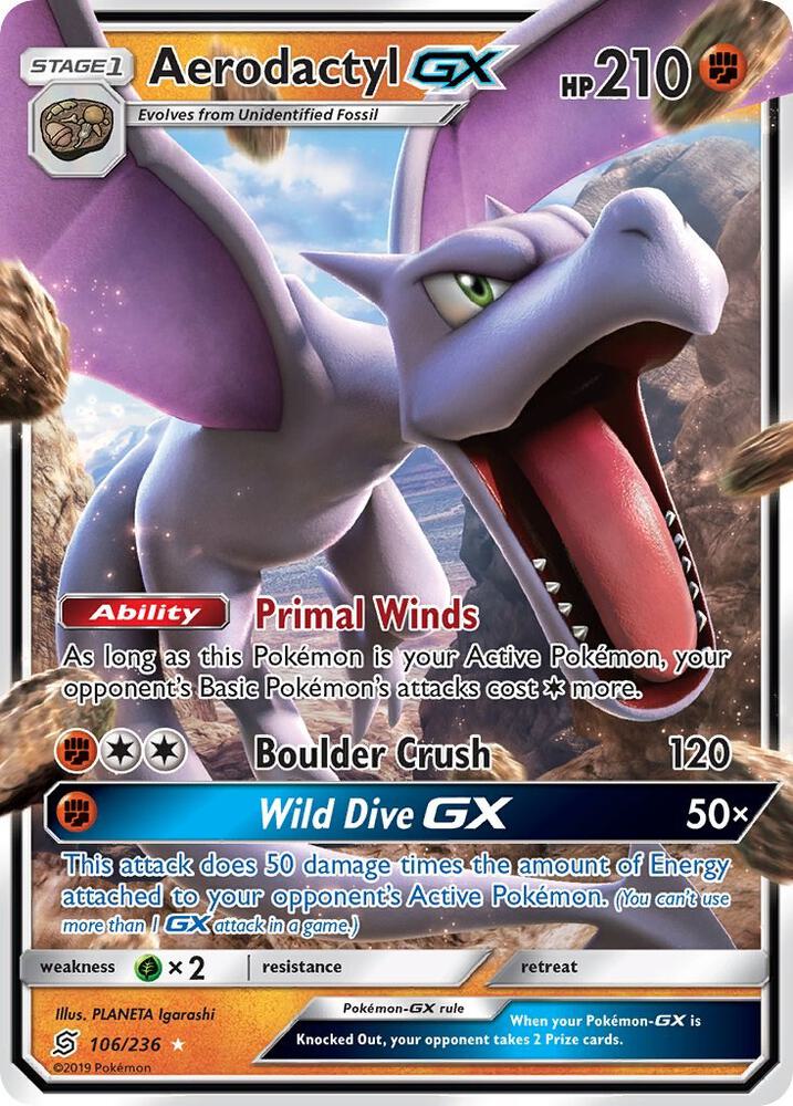 Aerodactyl GX (SM - Unified Minds)  - Holofoil