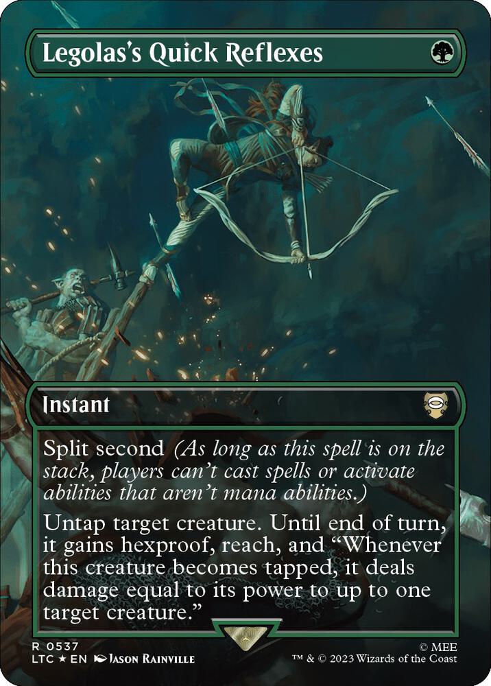 Legolas's Quick Reflexes 537/347 (Commander: The Lord of the Rings: Tales of Middle-earth)  - Borderless Surge Foil